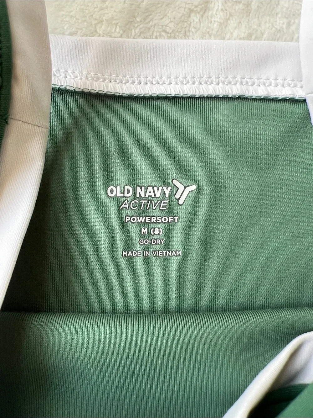Old Navy Green Athleisure Mini Dress with White Trim and Shorts